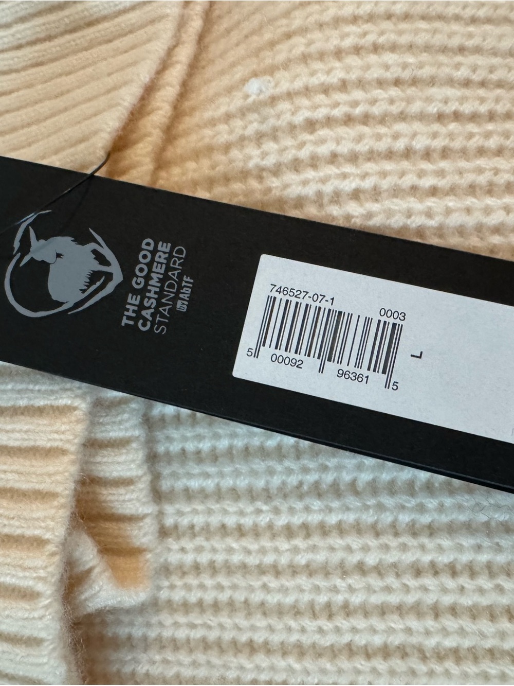 Banana Republic Cream Ribbed Cashmere Cowl Sweater - Picture 2 of 7